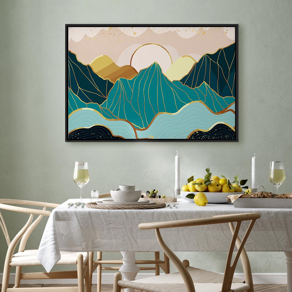 Green Pastures Landscape Wide Canvas Print