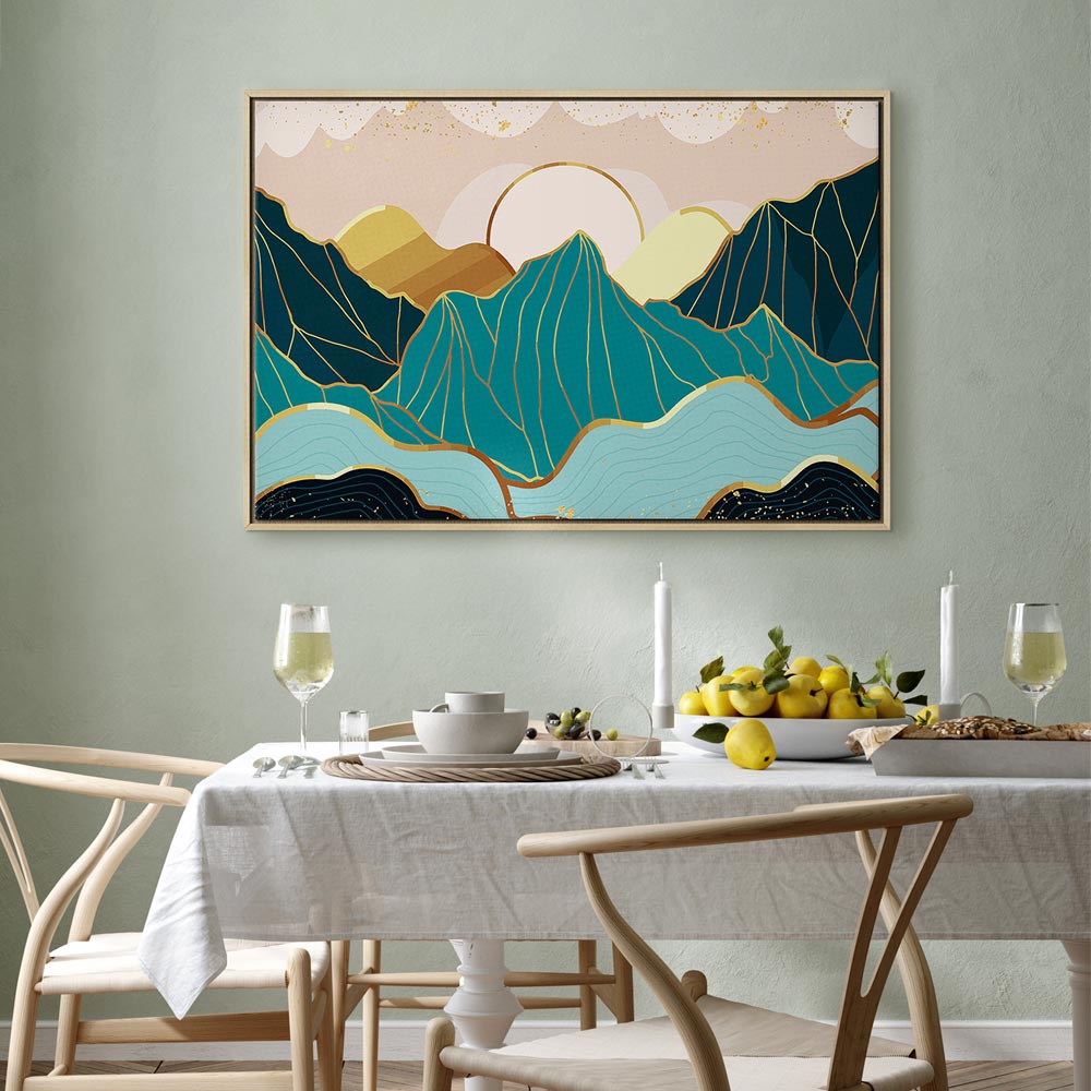 Green Pastures Landscape Wide Canvas Print