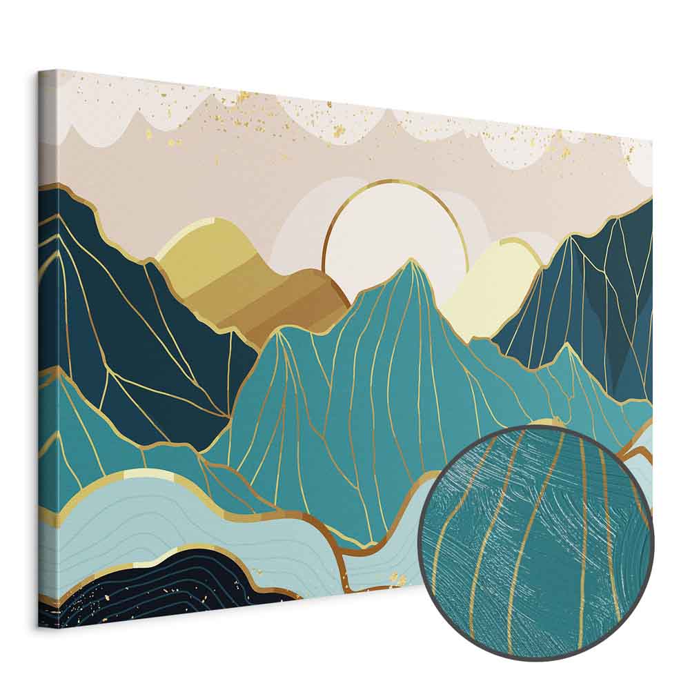 Green Pastures Landscape Wide Canvas Print