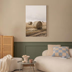 Hay Field Nature Landscape Canvas Print