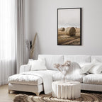 Hay Field Nature Landscape Canvas Print