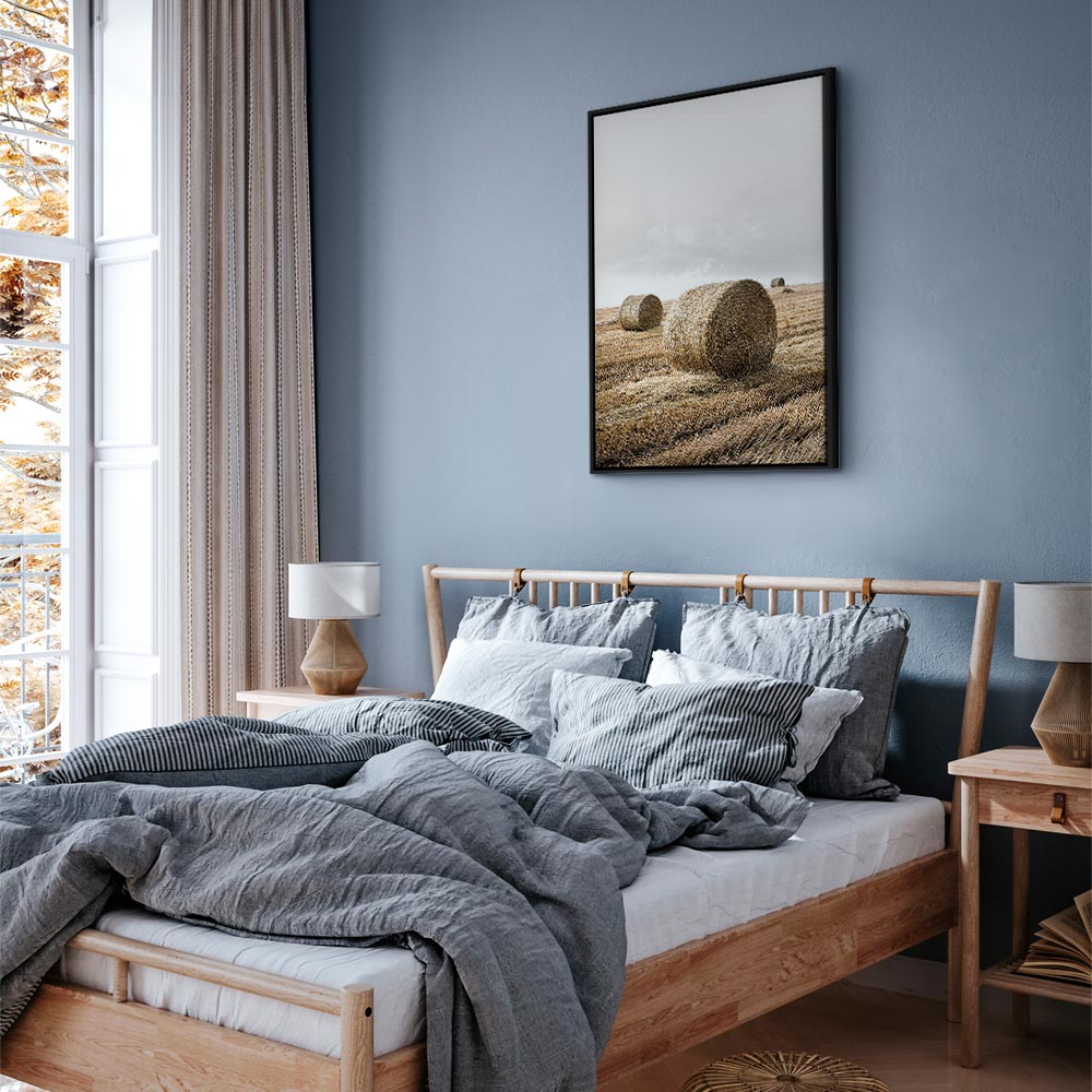 Hay Field Nature Landscape Canvas Print