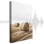 Hay Field Nature Landscape Canvas Print
