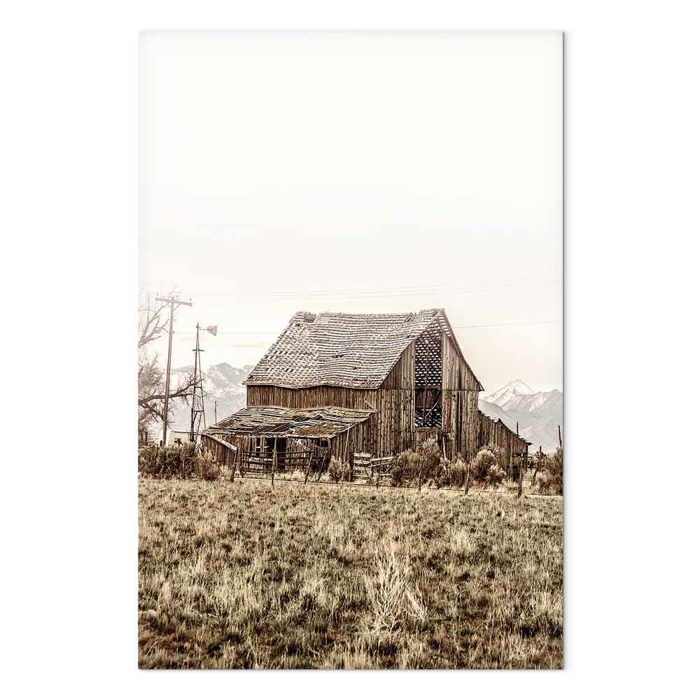Abandoned Ranch Rustic Landscape Canvas Print