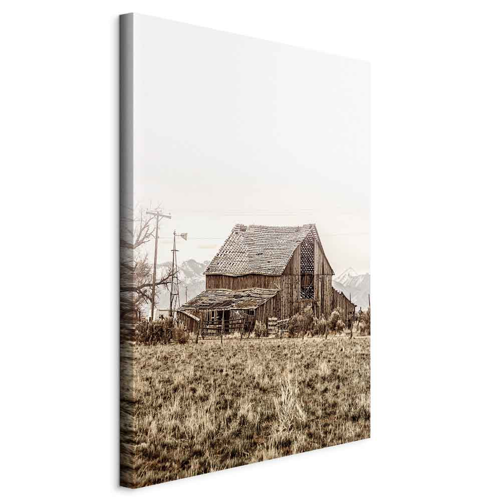 Abandoned Ranch Rustic Landscape Canvas Print