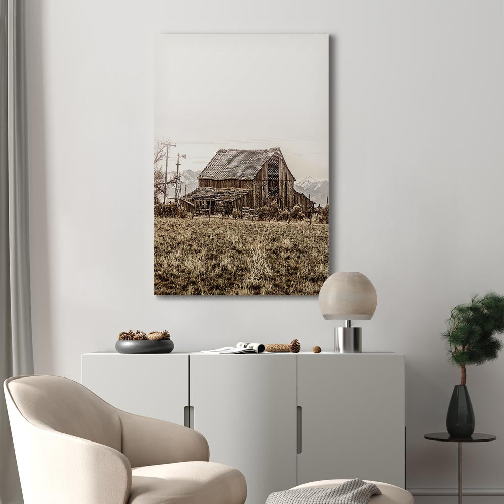Abandoned Ranch Rustic Landscape Canvas Print