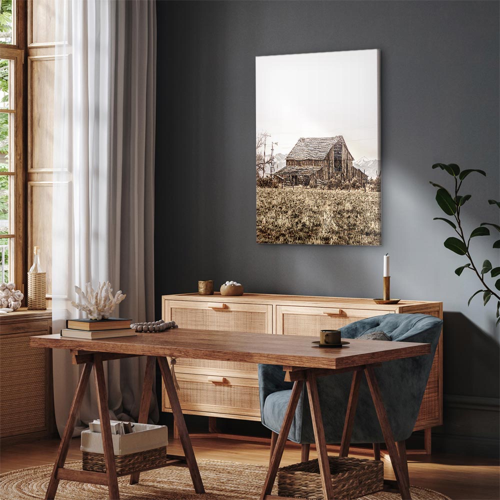 Abandoned Ranch Rustic Landscape Canvas Print