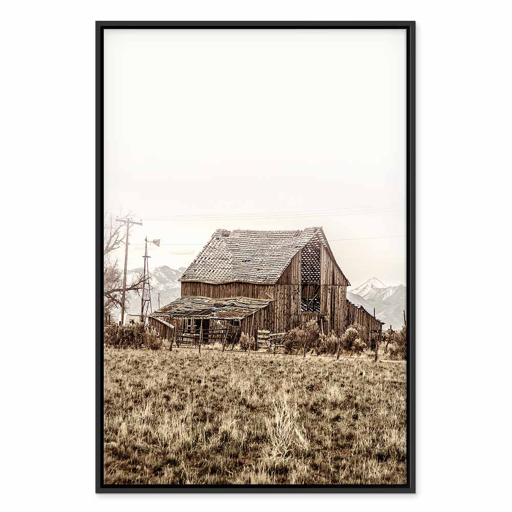 Abandoned Ranch Rustic Landscape Canvas Print