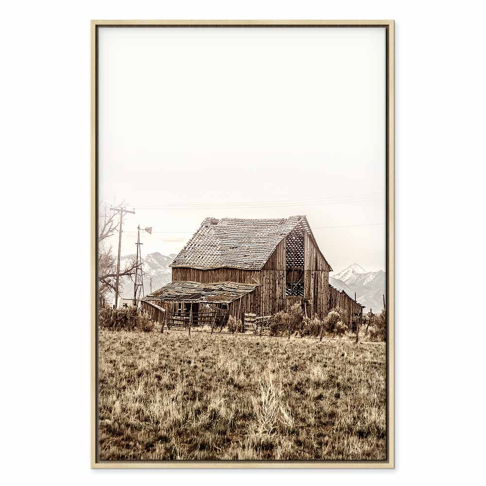 Abandoned Ranch Rustic Landscape Canvas Print