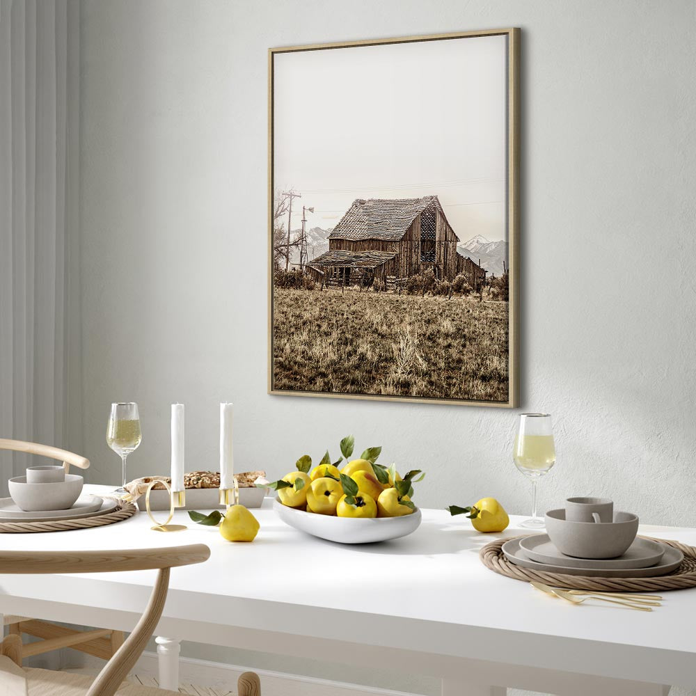 Abandoned Ranch Rustic Landscape Canvas Print