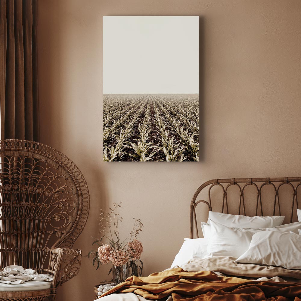 Corn Field Landscape Vertical Canvas Print