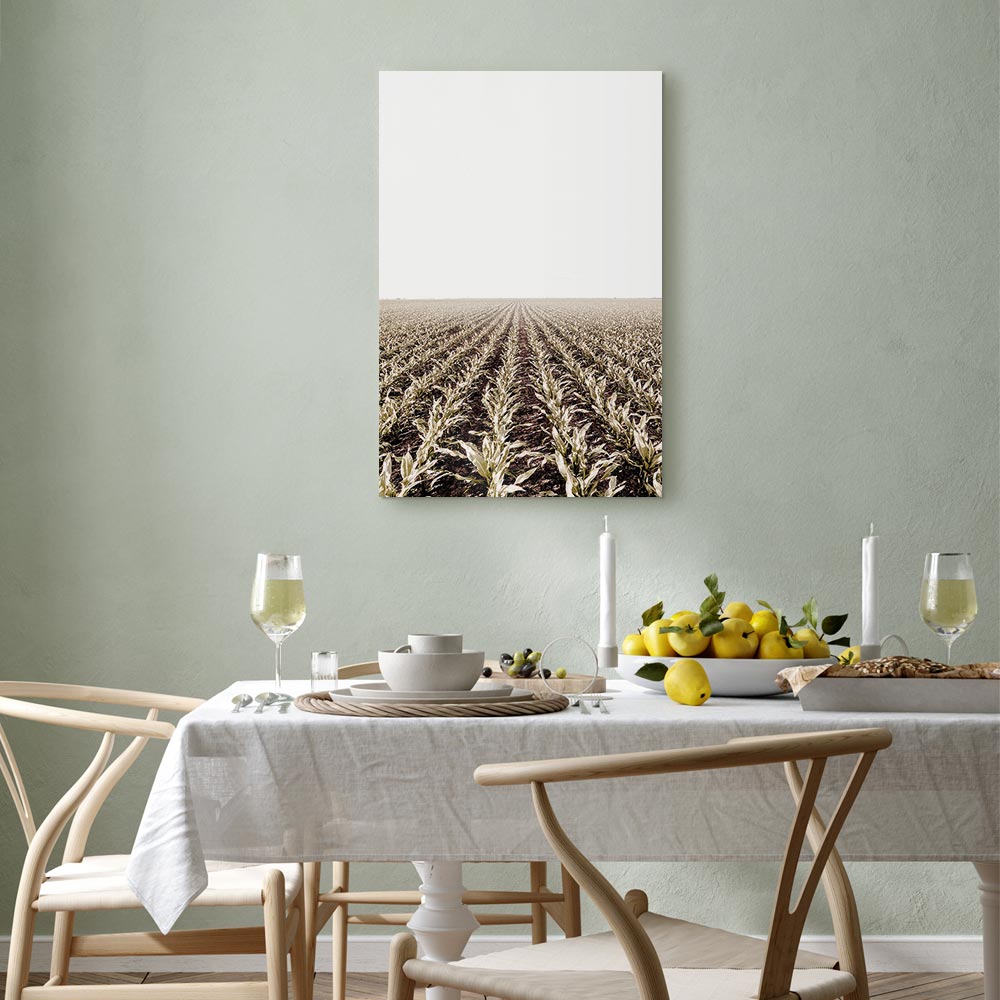 Corn Field Landscape Vertical Canvas Print