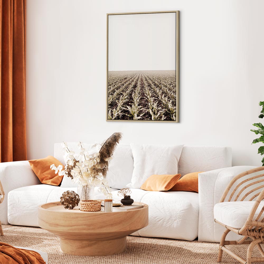 Corn Field Landscape Vertical Canvas Print