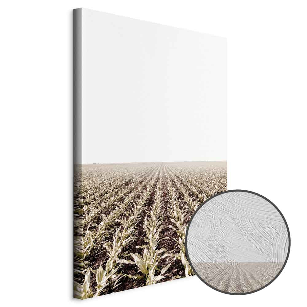 Corn Field Landscape Vertical Canvas Print
