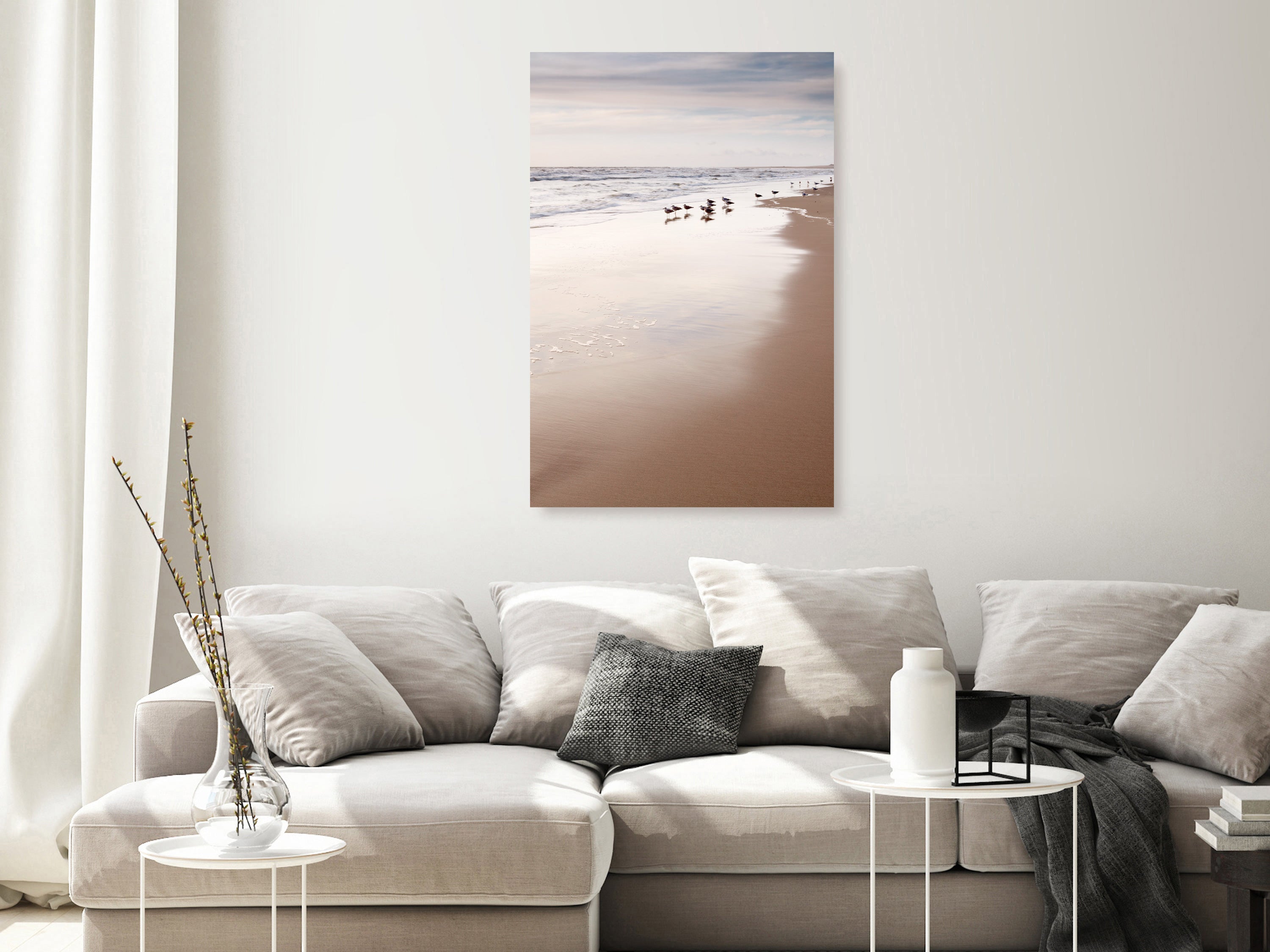 Canvas Print Autumn Beach Vertical (1 Part)