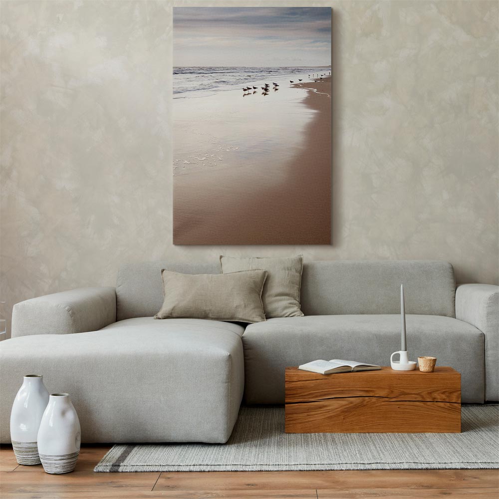 Autumn Beach Coastline Landscape Canvas Print