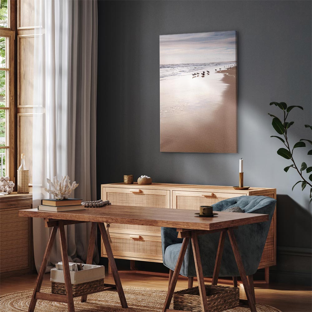 Autumn Beach Coastline Landscape Canvas Print