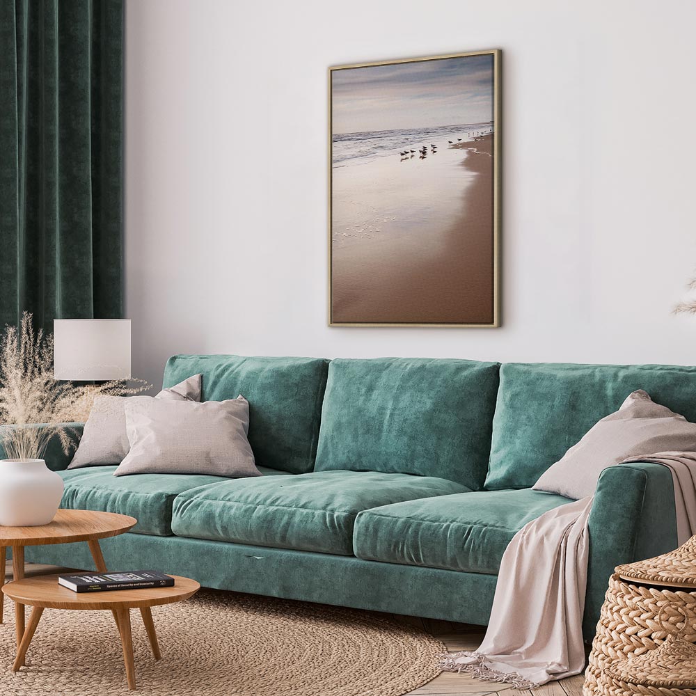 Autumn Beach Coastline Landscape Canvas Print