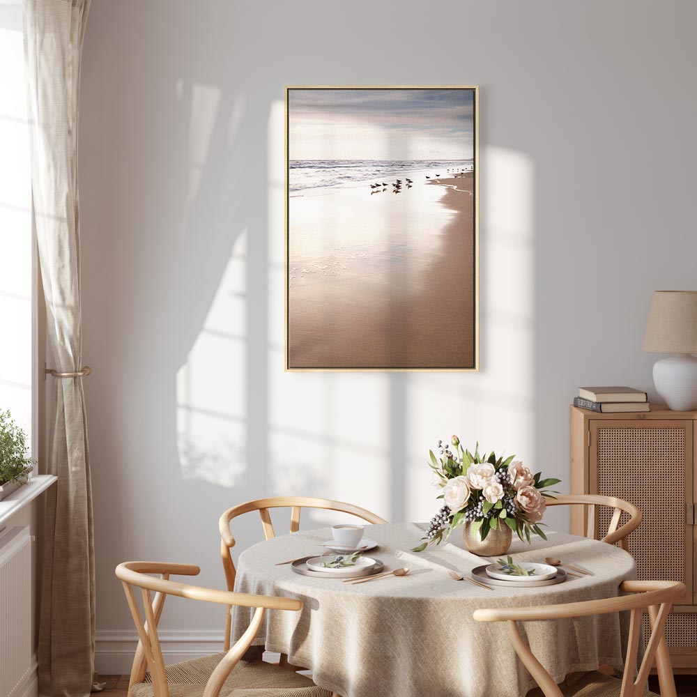 Autumn Beach Coastline Landscape Canvas Print