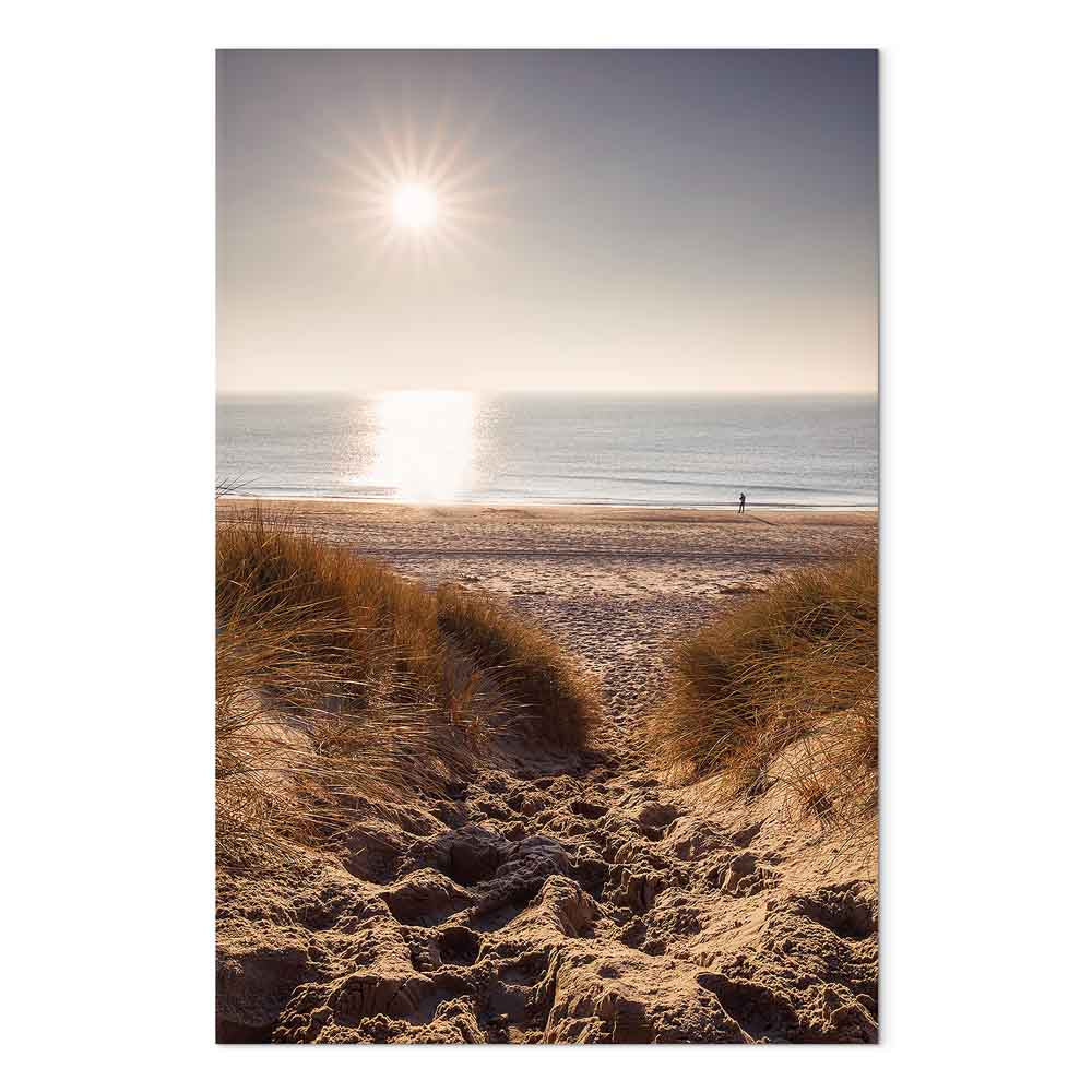 Honey Coast Sea and Sand Vertical Canvas Print