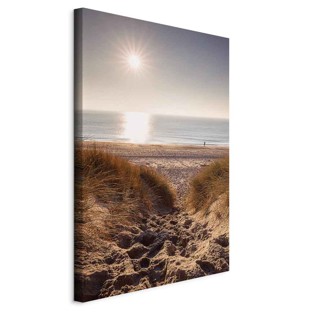 Honey Coast Sea and Sand Vertical Canvas Print