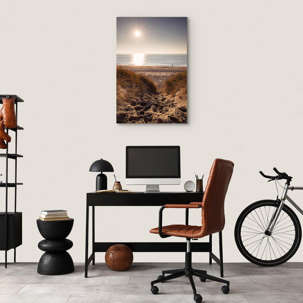 Honey Coast Sea and Sand Vertical Canvas Print