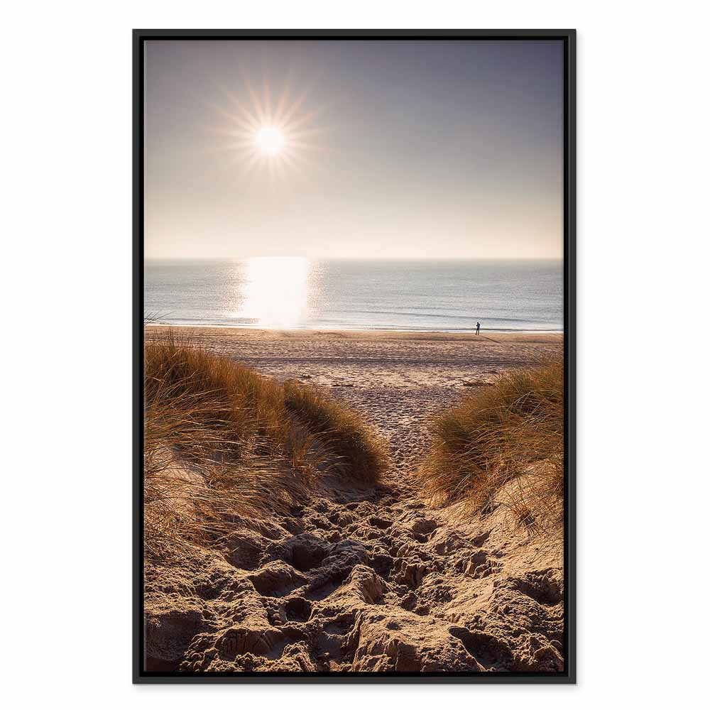 Honey Coast Sea and Sand Vertical Canvas Print