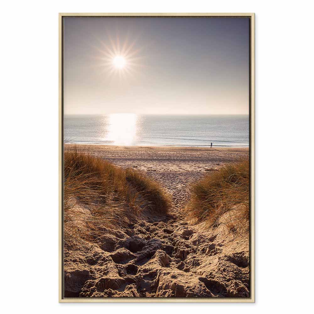 Honey Coast Sea and Sand Vertical Canvas Print