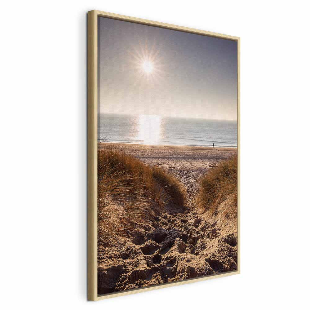 Honey Coast Sea and Sand Vertical Canvas Print