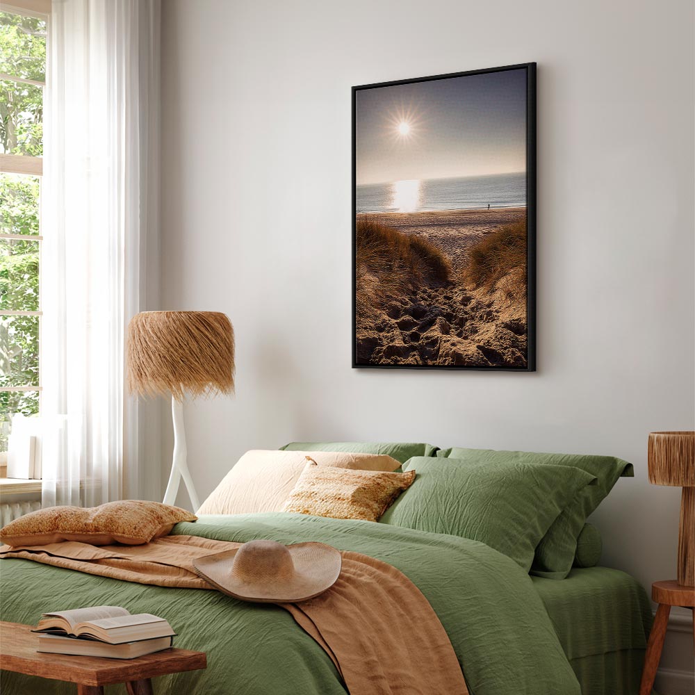 Honey Coast Sea and Sand Vertical Canvas Print