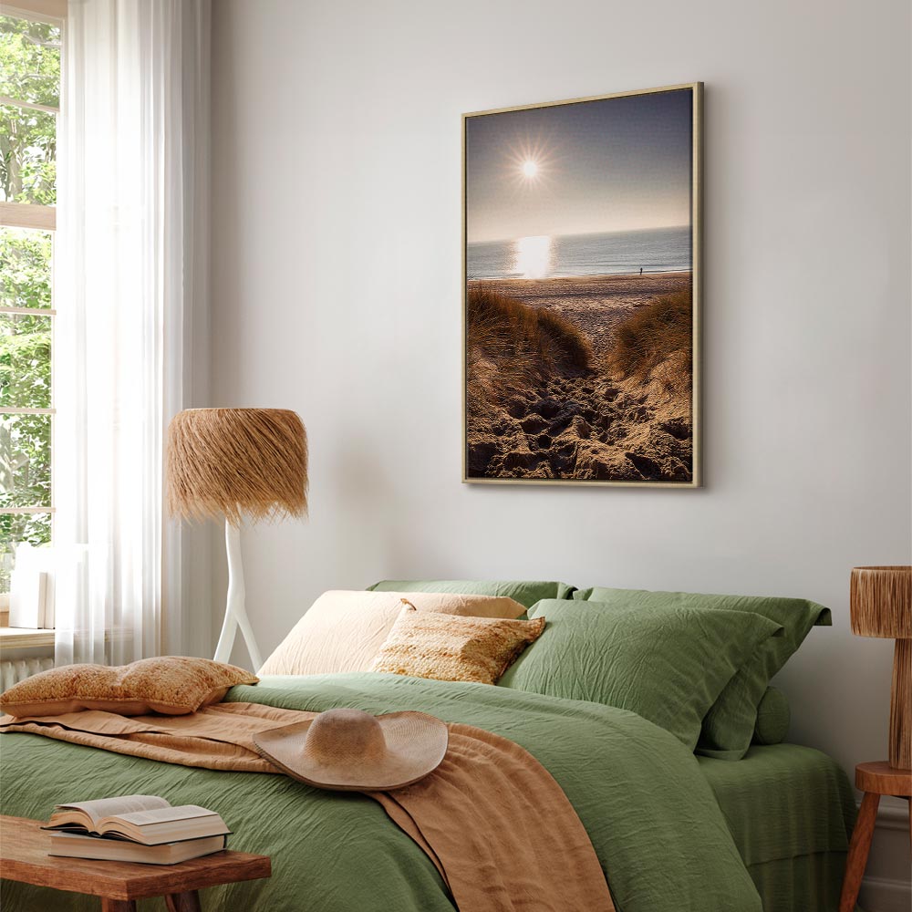 Honey Coast Sea and Sand Vertical Canvas Print