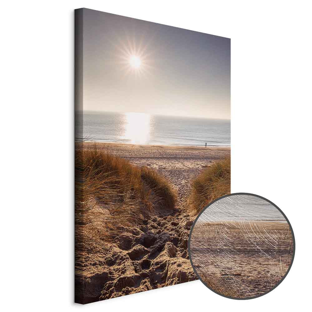 Honey Coast Sea and Sand Vertical Canvas Print