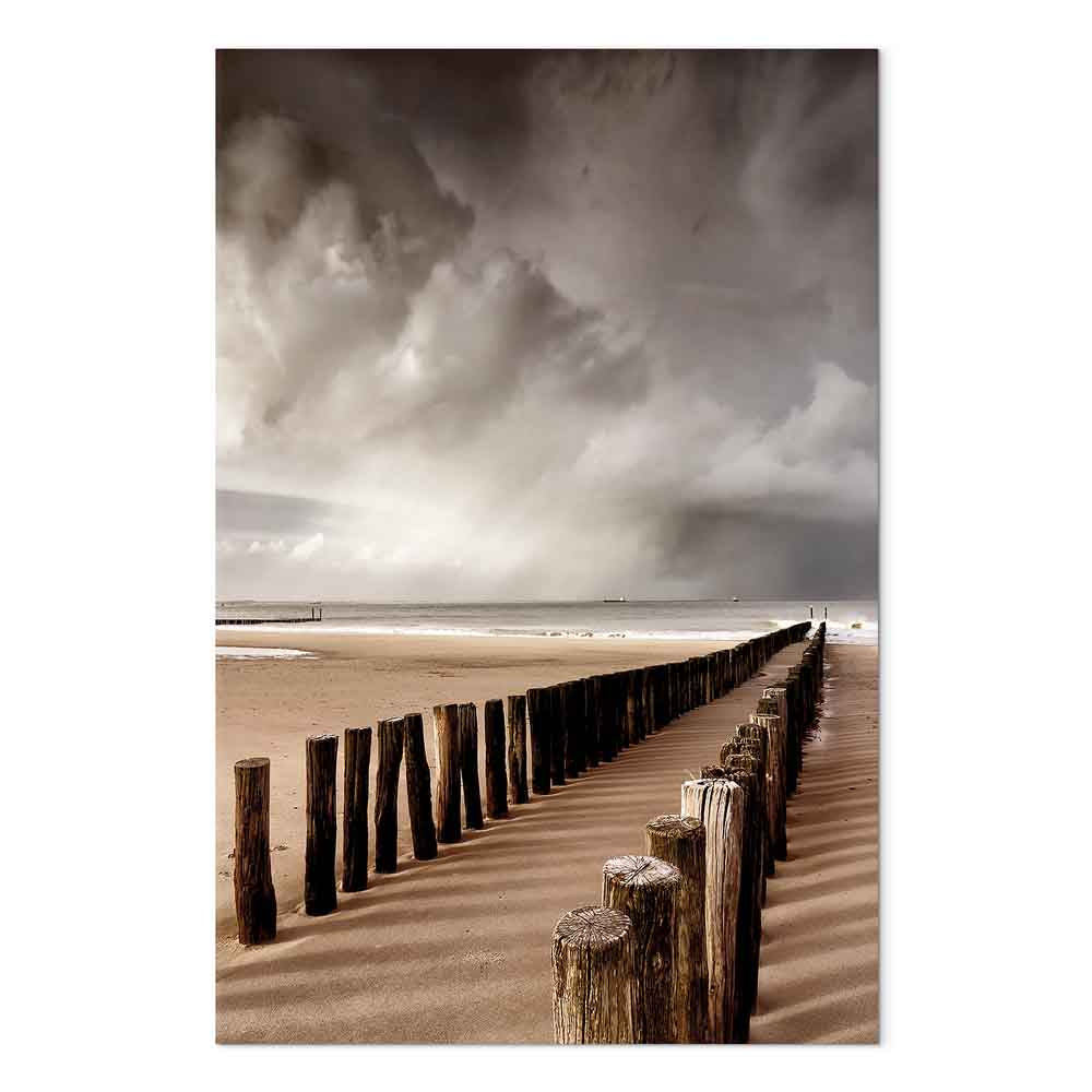 Stormy Sea Horizon Landscape Canvas Print