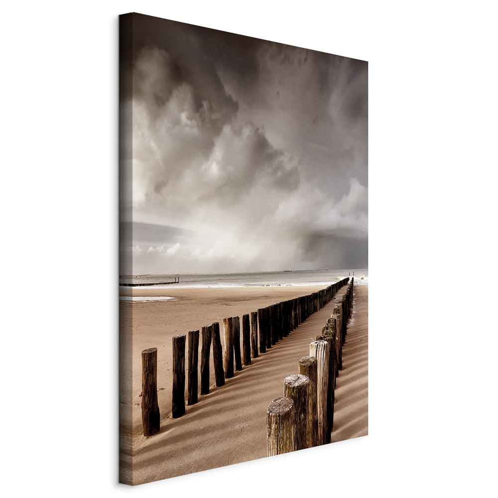 Stormy Sea Horizon Landscape Canvas Print