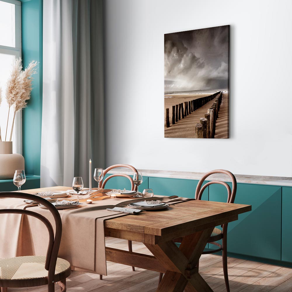 Stormy Sea Horizon Landscape Canvas Print