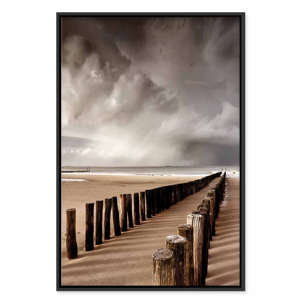 Stormy Sea Horizon Landscape Canvas Print