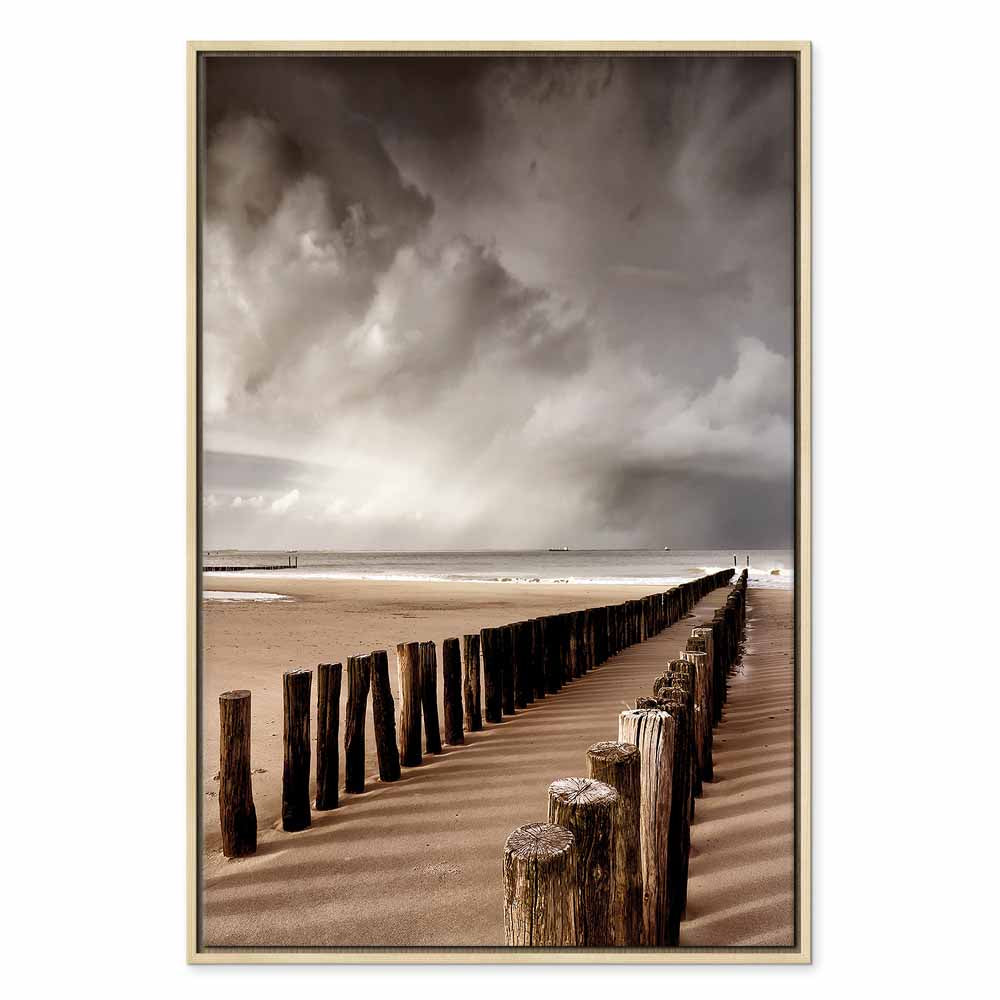 Stormy Sea Horizon Landscape Canvas Print