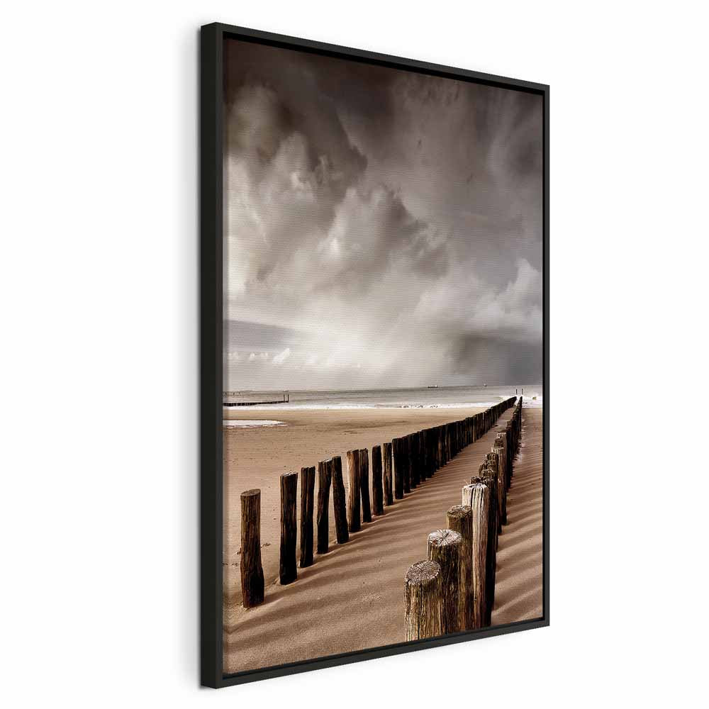 Stormy Sea Horizon Landscape Canvas Print