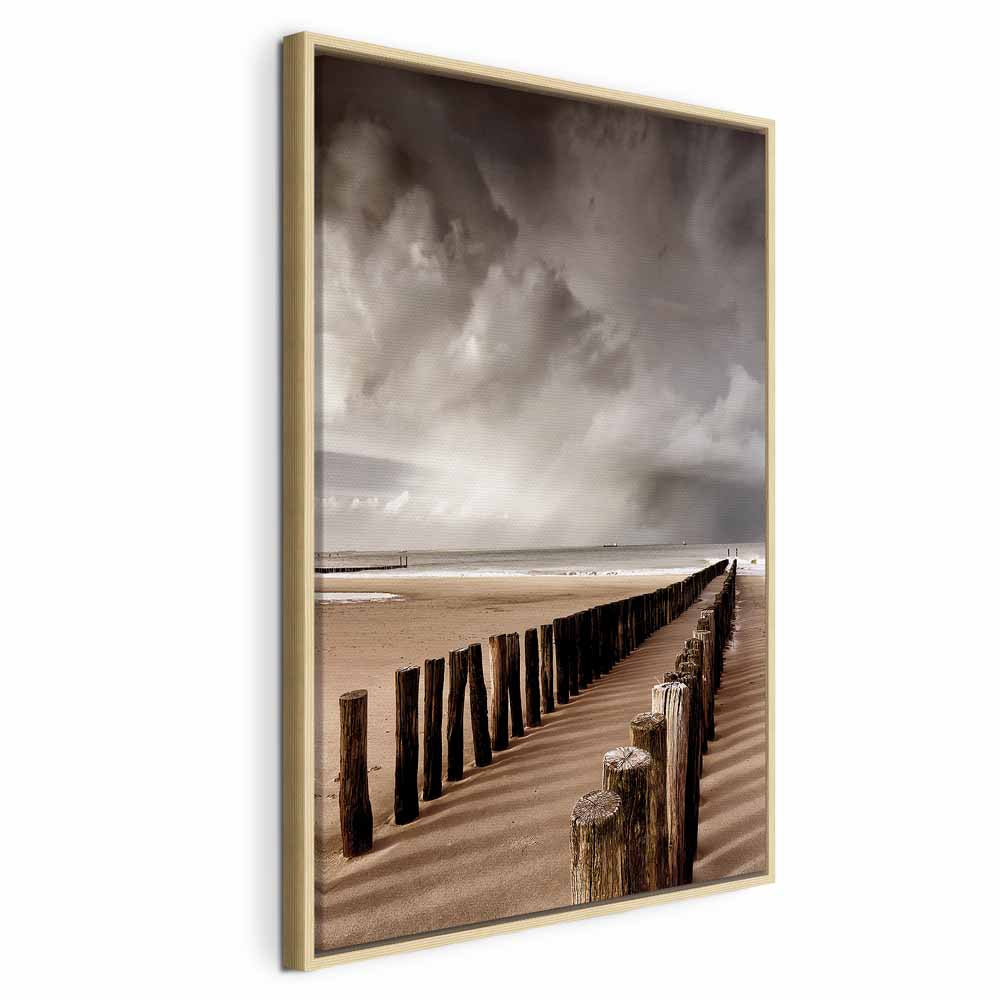 Stormy Sea Horizon Landscape Canvas Print