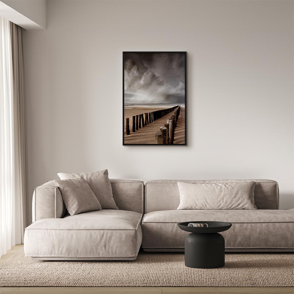 Stormy Sea Horizon Landscape Canvas Print