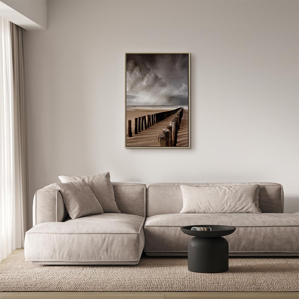 Stormy Sea Horizon Landscape Canvas Print