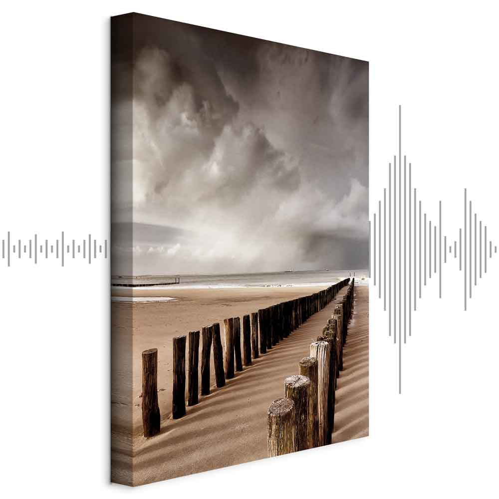 Stormy Sea Horizon Landscape Canvas Print