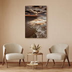 Sea Waves Cloudscape Vertical Canvas Print