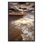 Sea Waves Cloudscape Vertical Canvas Print