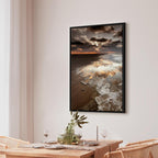 Sea Waves Cloudscape Vertical Canvas Print