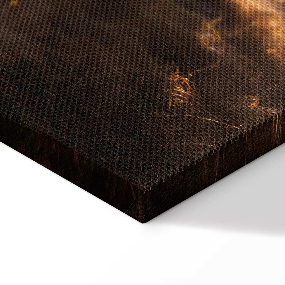 Sunlit Forest Trees Vertical Canvas Print