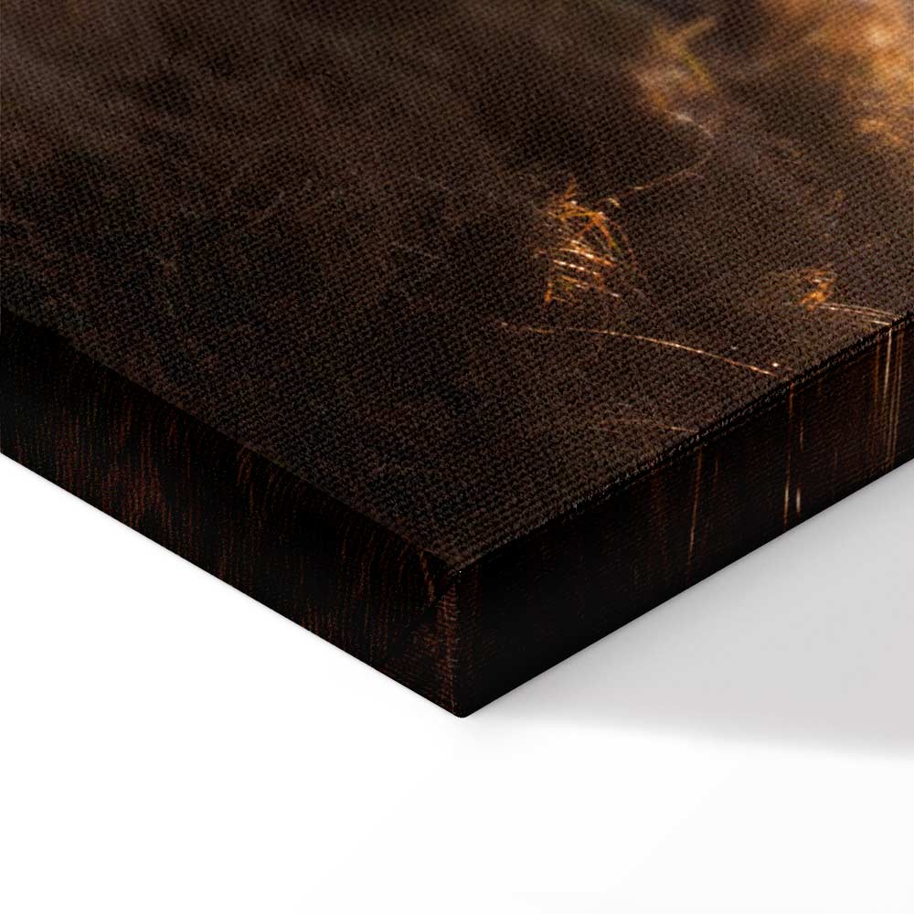 Sunlit Forest Trees Vertical Canvas Print