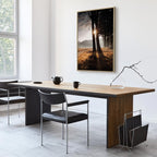 Sunlit Forest Trees Vertical Canvas Print