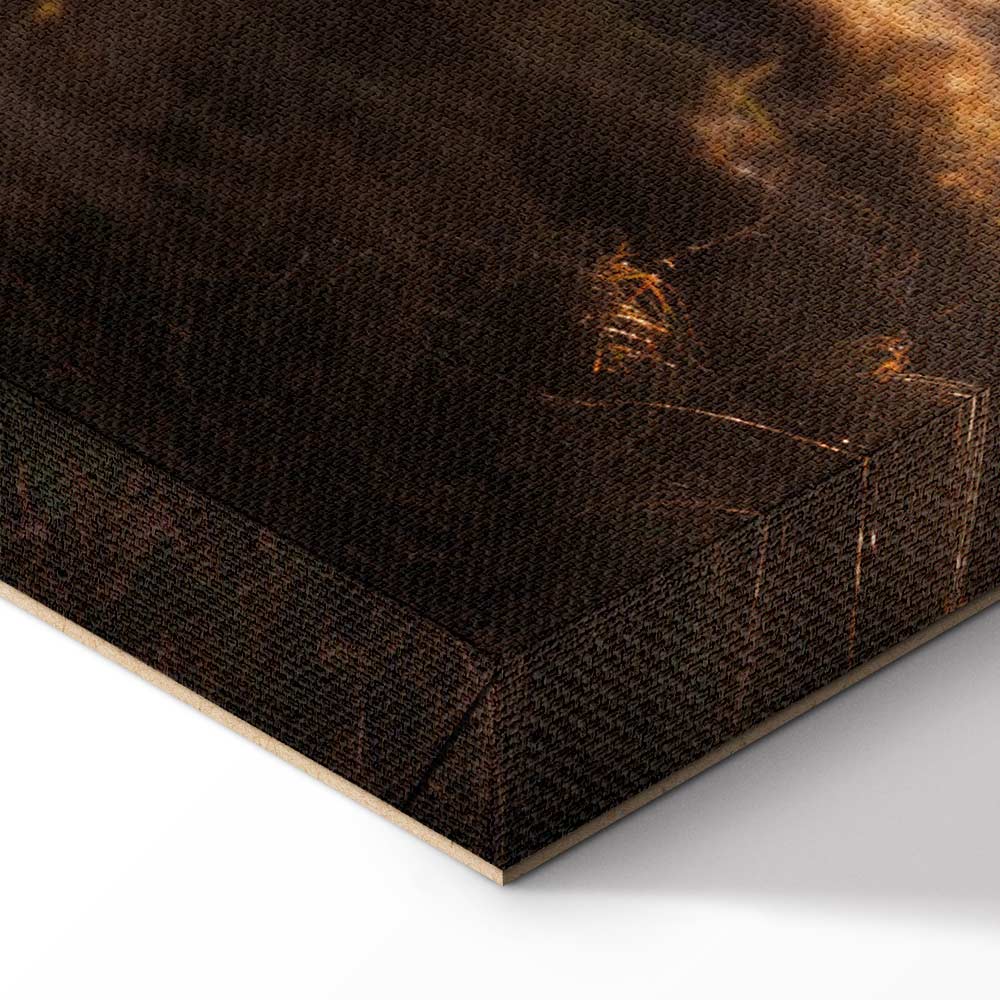 Sunlit Forest Trees Vertical Canvas Print