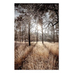 Winter Forest Trees Vertical Canvas Print